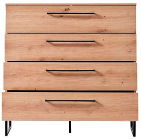 DODO - cassettiera moderna 4 cassetti colore rovere