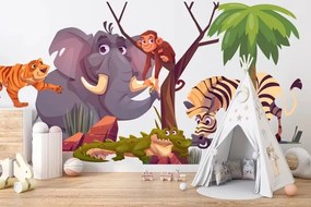 Adesivo murale per bambini animali Madagascar 100 x 200 cm