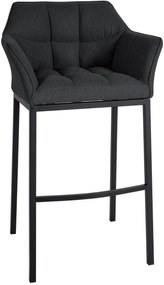 Sgabello Barhocker Damaso İn Feltro Con Base A Quattro Gambe / Anthrazit / Schwarz