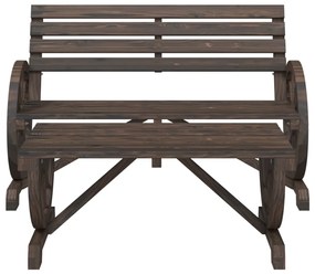 Set salotto da giardino 4 pz in legno massello di abete