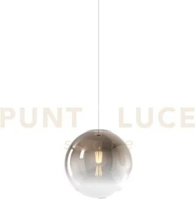 Sospensione 1 luce attacco e27 in vetro big eclipse d25cm bronzo ro...