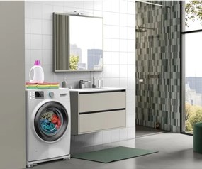 Meliconi 656149 -Base antivibrante per lavatrice con ruote estraibili 47 cm bianca