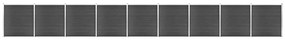 Set Pannelli Di Recinzione İn Wpc 1564x186 Cm Nero /