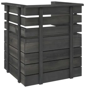 Set Divani da Giardino su Pallet 6 pz Legno Pino Grigio Scuro