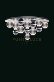 Brillante plafoniera cromo con sfere cromate, led 40w, lumen 4400 3...