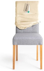 Set di coprisedia beige con rivestimento elastico per sedie 4 pz 48 cm Sento – Restilo