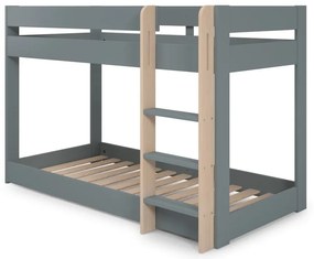 Letto da bambini a castello verde polveroso con rete inclusa 90x190 cm Angel – Marckeric