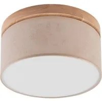 Lampada a Soffitto Paolo, Beige, Legno, 17x30x30 cm, EPIKASA