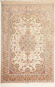 Ghom Tappeto 200x140 Beige (Iran) Annodato A Mano