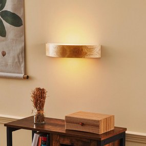 Envostar applique Kerio, larghezza 40,5 cm, legno di quercia