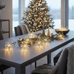 Brilagi - Catena luminosa LED per esterni 150 LED, 5 m, IP44, bianco caldo, effetto fuochi d'artificio