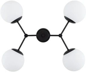 Lampadario a sospensione con supporto rigido FOTON 4xE14/10W/230V nero