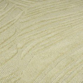 Tappeto verde in lana 60x230 cm Lino Leaf - Flair Rugs