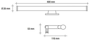 Vivida kalea mirror light 6w 500lm 3000k ip44