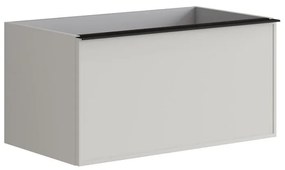 Mobile da bagno sotto lavabo Pixel grigio L 80 x H 40 x P 45.5 cm 2 cassetti, lavabo non incluso