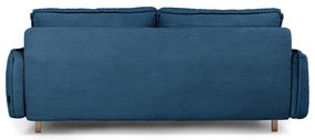 Divano letto in velluto a coste blu 218 cm Tori - Bonami Selection