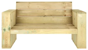 Set salotto da giardino 3 pz legno massello di pino impregnato