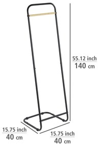 Appendiabiti in metallo nero Surya - Wenko