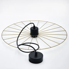 Lampadario a sospensione con filo MONTANA 1xE27/15W/230V diametro 45 cm oro/nero