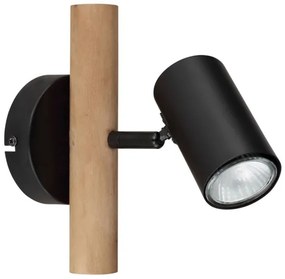 Globo 57913-1 - Faretto da parete HERTI 1xGU10/5W/230V legno/metallo