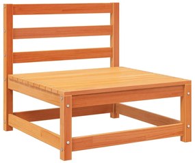 Set divani da giardino 8 pz marrone cera legno massello pino