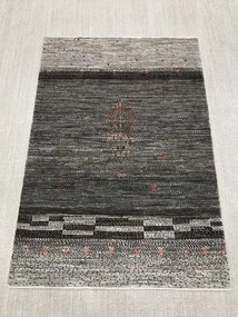 Loribaft Tappeto 120 x 170 Grigio (Iran) Annodato A Mano
