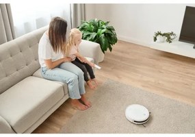 Sencor - Robot aspirapolvere 2in1 18W/1500 mAh bianco con telecomando