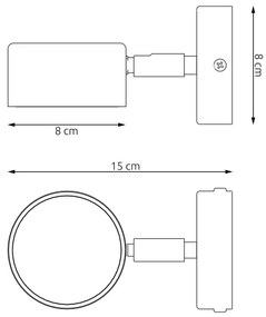 Applique SORA 1xGX53/12W/230V nero