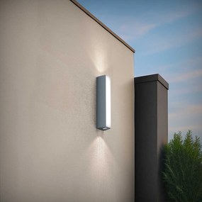 Applique Bidirezionale Grigia 12W CCT IP65 da esterno - Serie FILO Colore Bianco Variabile CCT