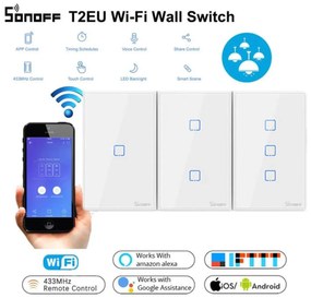 Interruttore Smart WiFi 1 tasto scatola 503 SONOFF TX Serie Colore Bianco