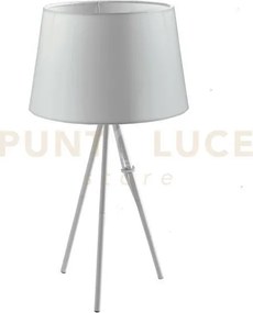 Lume marilyn con paralume in tessuto bianco 1 luce attacco e27 30x5...