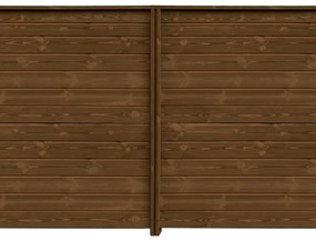 Pannello componibile Thermowood marrone chiaro , 2 pezzi, in legno H 178.4  x L 350.2 cm