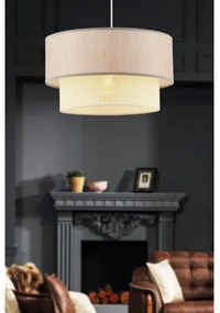 Lampadario a sospensione su cavo ECHO 1xE27/60W/230V beige/crema