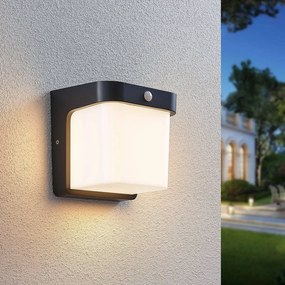 Applique LED da esterni Adenike con sensore Lindby, Nero, Plastica, Moderno
