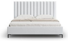 Letto matrimoniale imbottito grigio chiaro con contenitore con griglia 180x200 cm Casey - Mazzini Beds