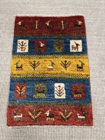 Gabbeh Tappeto persiano 40x60 Rosso (Iran) Annodato A Mano