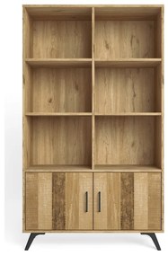 Libreria in rovere decorato in colore naturale 92x160 cm Nordic - Marckeric