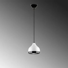 Lampadario a sospensione con filo YILDO 1xE27/40W/230V bianco/nero