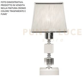 Lume/p livia lume 1 luce fume'- trasparente e cromo attacco e14 par...