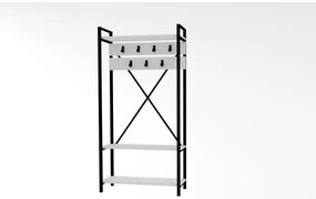 Parete ingresso ALFA 180x90 cm bianco/nero