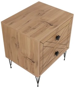 Comodino LUNA 55x50 cm marrone/nero