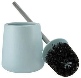 Portascopino wc in ceramica da appoggio linea Sidney turchese pastello