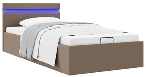 Giroletto Con Contenitore E Led Tortora Tessuto 100x200 Cm /