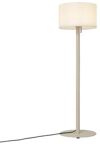 Lampada da terra scandinava da esterno beige con paralume bianco IP44 - Mississippi