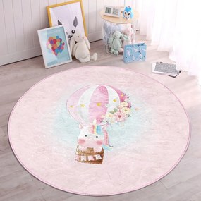 Tappeto rosa per bambini ø 120 cm Comfort - Mila Home