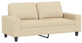 Set di divani 2 pz crema in tessuto
