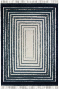 Tappeto in bouclé di lana tessuto a mano Frame