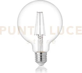 Lampadina attacco e27 in vetro globo trasparente d95 4 w 550 lm 3000 k