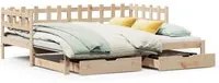 Dormeuse con Letto Estraibile e Cassetti 80x200cm Massello Pino 3302249