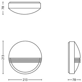 Philips 17296/30/16 - Applique da esterno YARROW 1xLED/6W/230V IP44